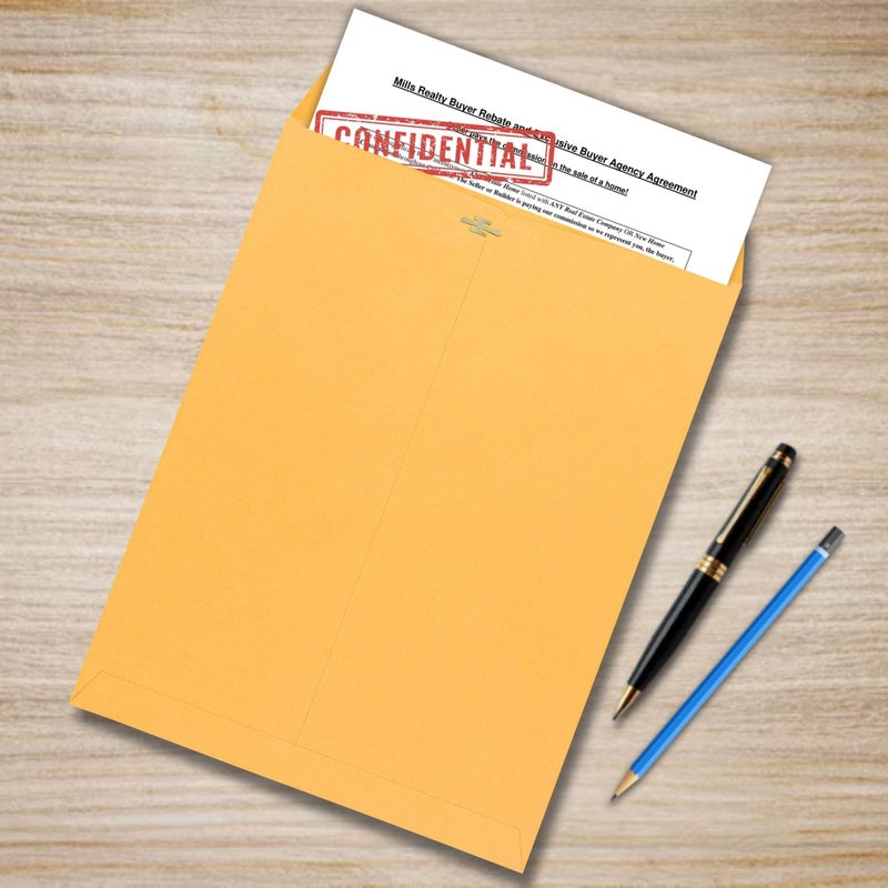 EnDoc Clasp Envelopes â€“ 9.5x12.5 Inches Brown Kraft Catalog Envelopes Letter Size - 30 Pack - with Clasp Closure & Gummed Seal â€“ 28lb Heavyweight Paper Envelopes for Home, Office, Business, Legal or School - Image 5